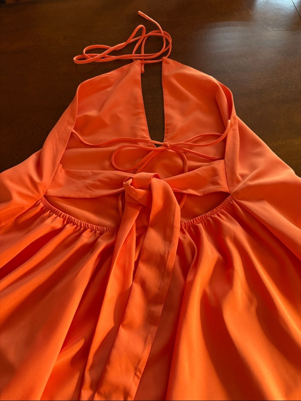 Mini Slip Dress in Coral Pink